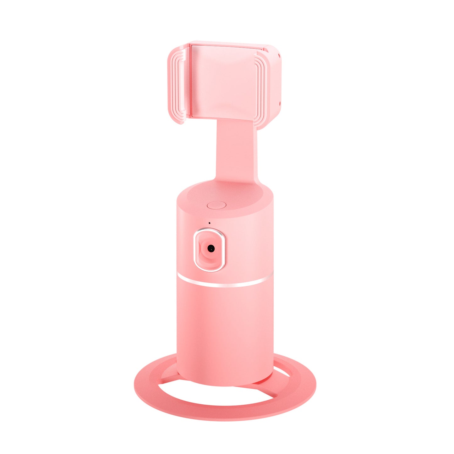 T2 Auto Tracking Phone Holder 360-degree Rotation AI Face Body Track Mount Face and Motion Tracking Phone Holder for Vlog Shooting Live Streaming - Pink