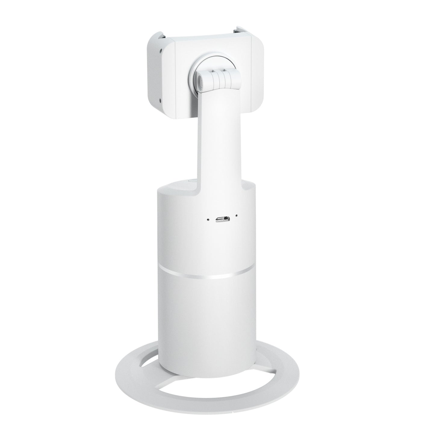 T2 Auto Tracking Phone Holder 360-degree Rotation AI Face Body Track Mount Face and Motion Tracking Phone Holder for Vlog Shooting Live Streaming - White