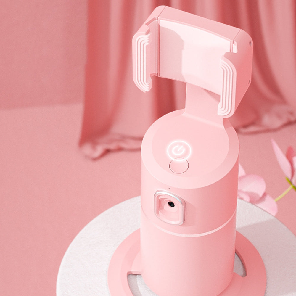 T2 Auto Tracking Phone Holder 360-degree Rotation AI Face Body Track Mount Face and Motion Tracking Phone Holder for Vlog Shooting Live Streaming - White