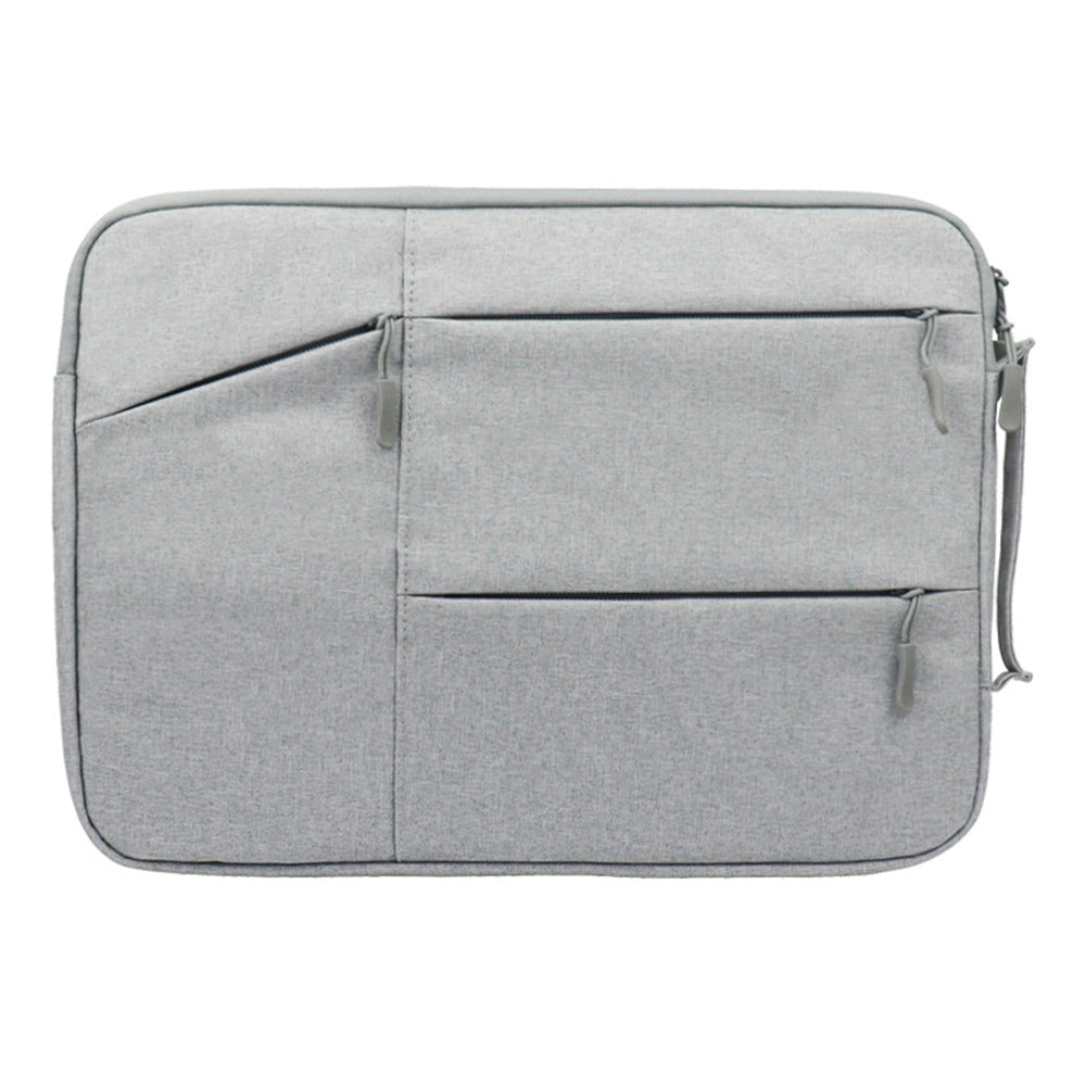 Uniqkart QY-C009 Anti-Drop Carry Case with 3 Outer Pouch/Handle Wear-Resistant Sleeve Bag for 11.6-inch Laptops Portable Storage Bag - Grey
