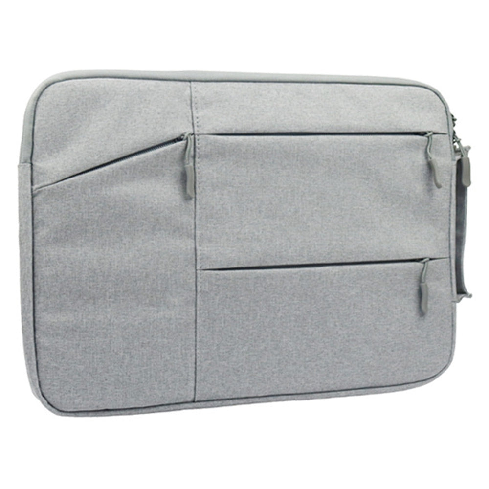 Uniqkart QY-C009 Anti-Drop Carry Case with 3 Outer Pouch/Handle Wear-Resistant Sleeve Bag for 11.6-inch Laptops Portable Storage Bag - Grey