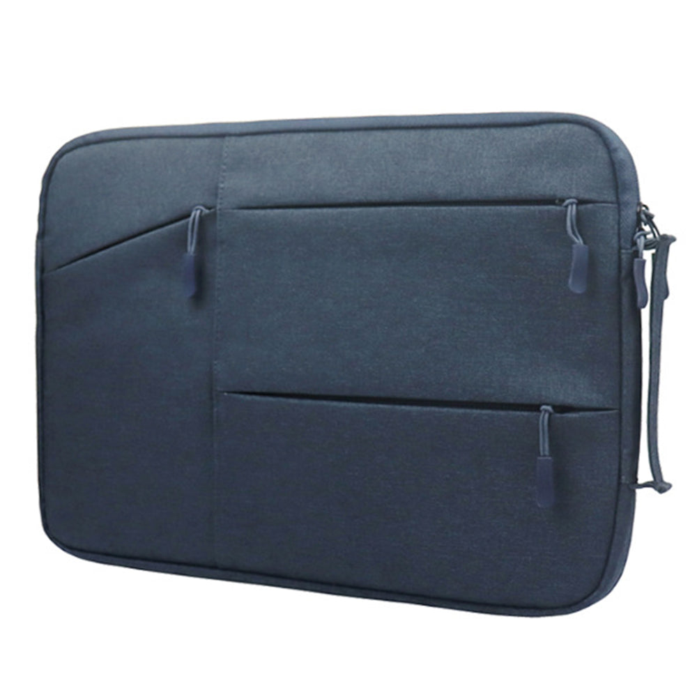 Uniqkart QY-C009 Anti-Drop Carry Case with 3 Outer Pouch/Handle Wear-Resistant Sleeve Bag for 11.6-inch Laptops Portable Storage Bag - Navy Blue