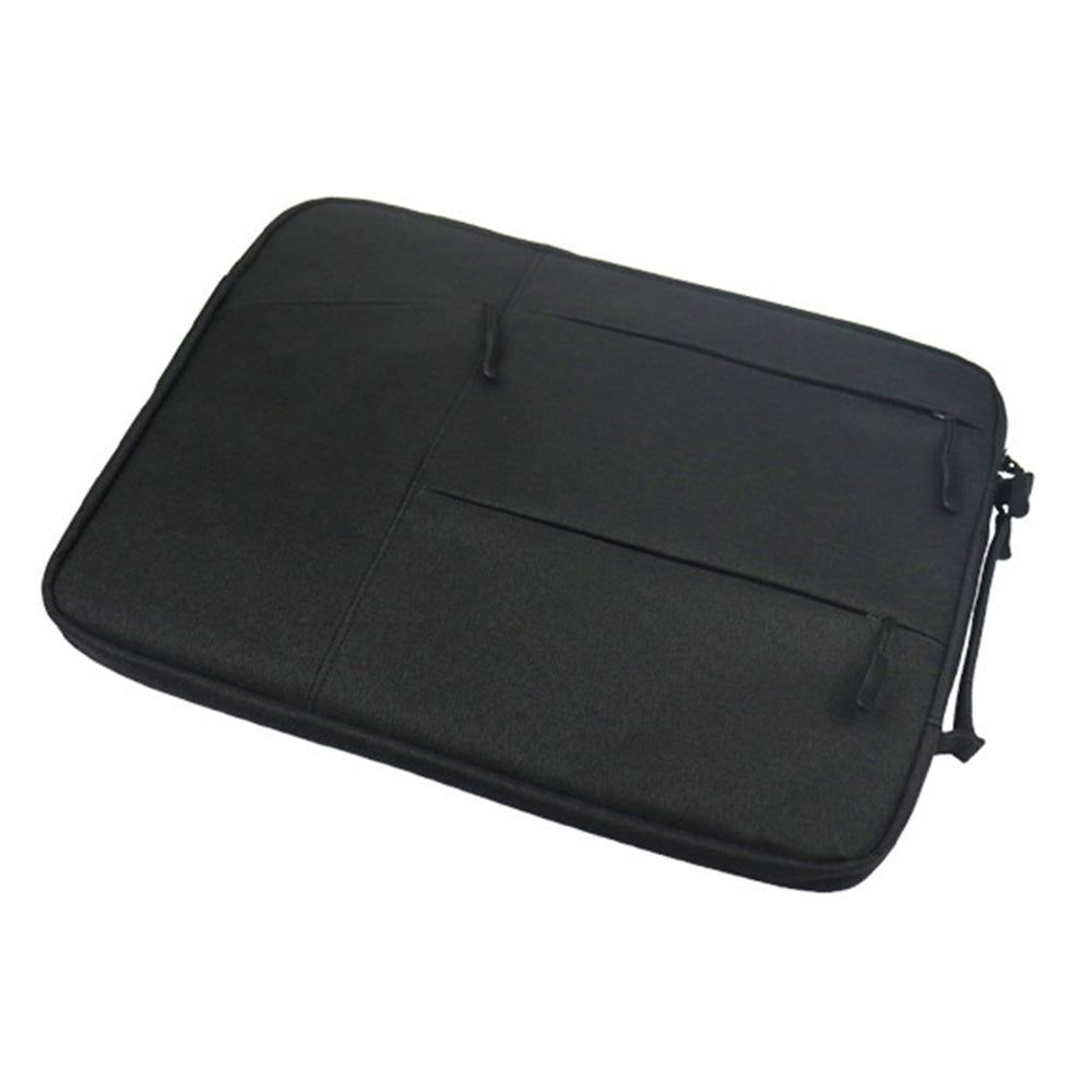 Uniqkart QY-C009 Anti-Drop Carry Case with 3 Outer Pouch/Handle Wear-Resistant Sleeve Bag for 11.6-inch Laptops Portable Storage Bag - Black