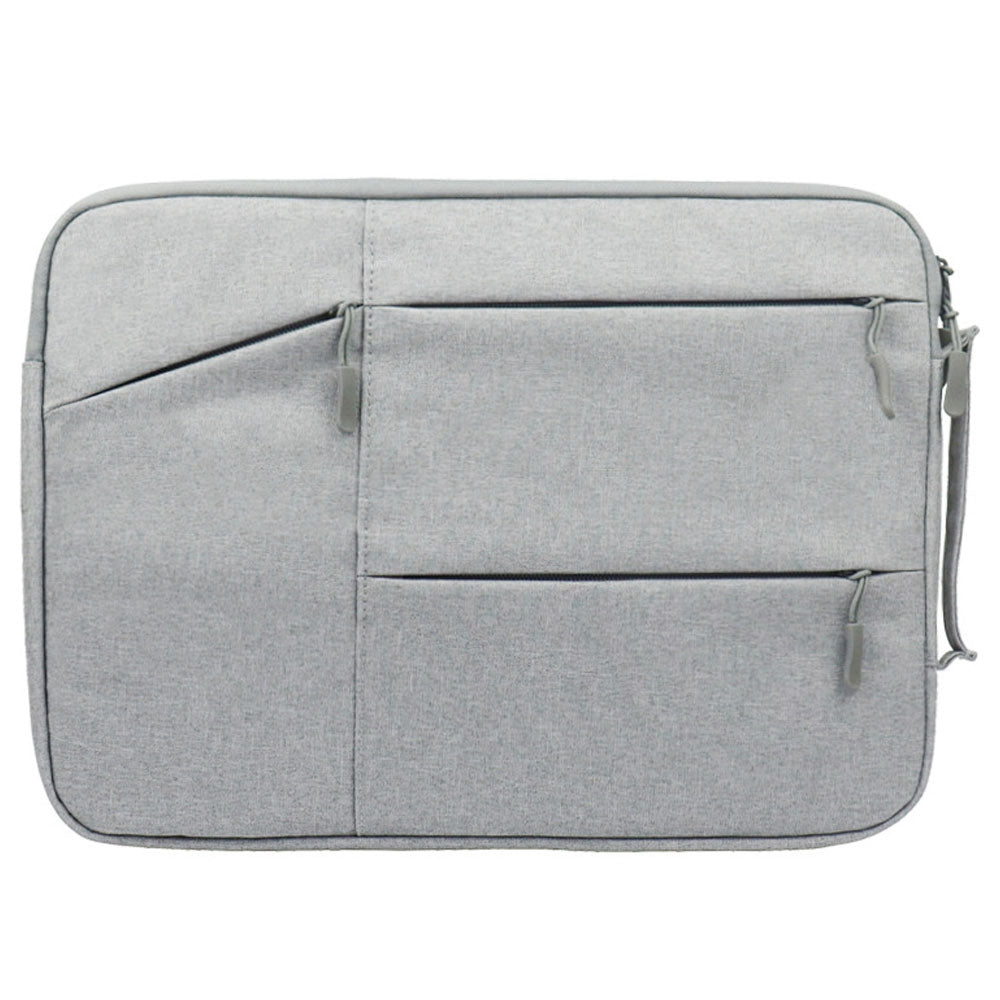 Uniqkart QY-C009 Portable Carry Case for 12-inch Laptops Scratch Resistant Sleeve Bag Waterproof Storage Bag with 3 Outer Pouch/Handle - Grey