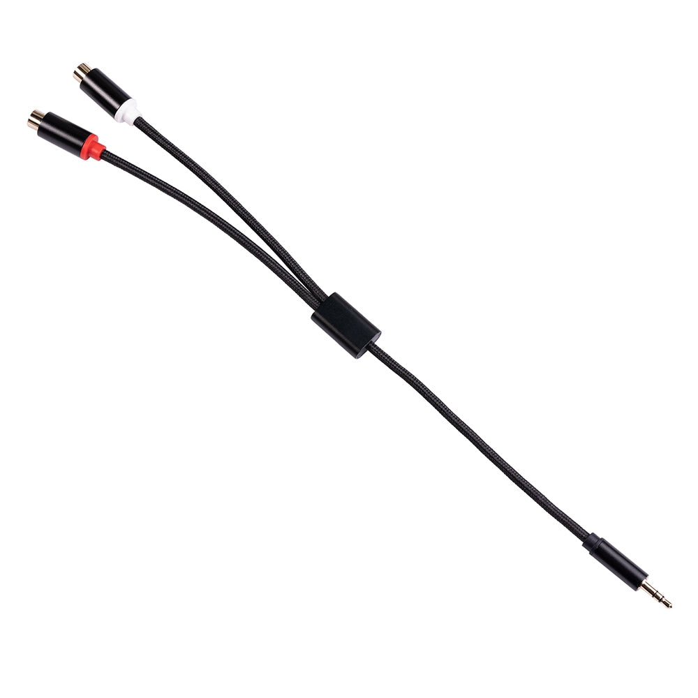 3687 3.5mm Male to 2 RCA Female Stereo Audio Cable AUX Adapter for Computer Speaker