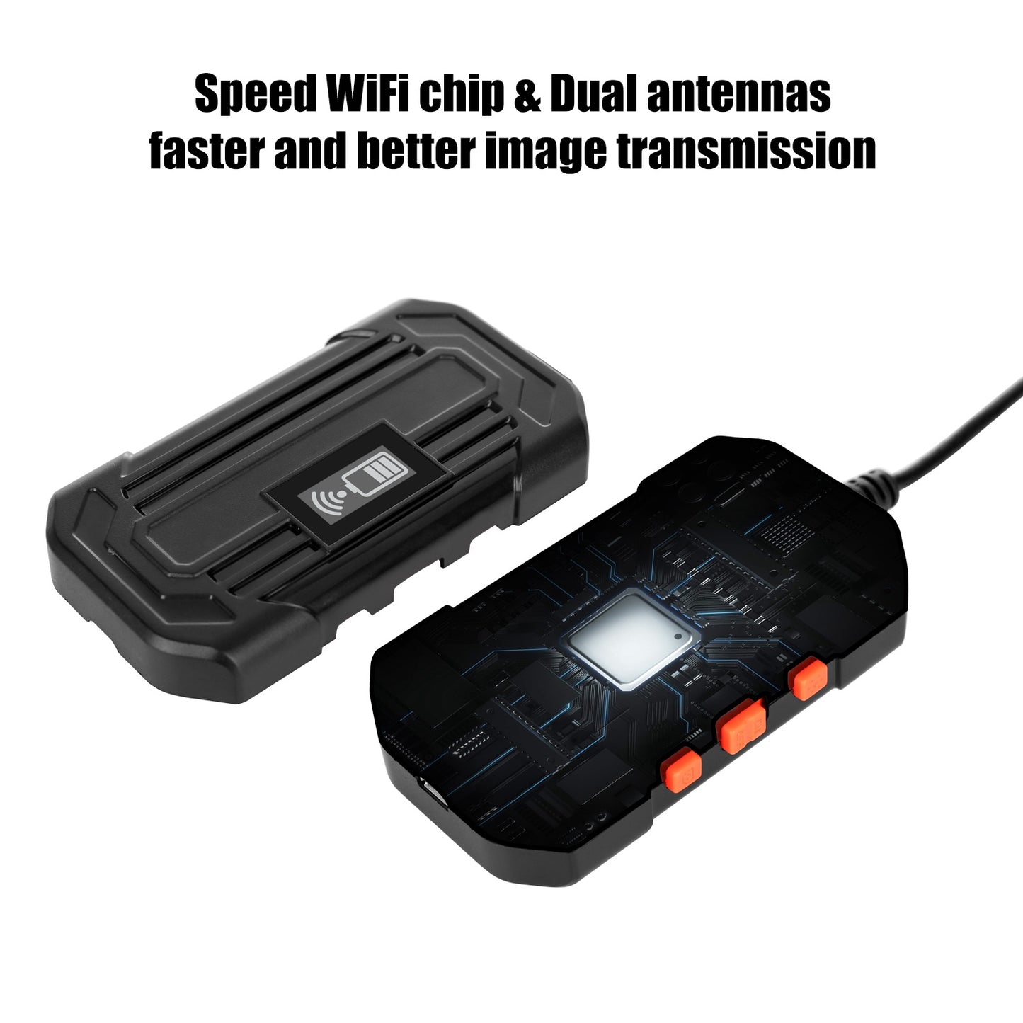 F240 WiFi Wireless Industrial Endoscope 3.9mm Inspection Camera IP67 Waterproof Borescope Scope Camera with 5m Hard Wire