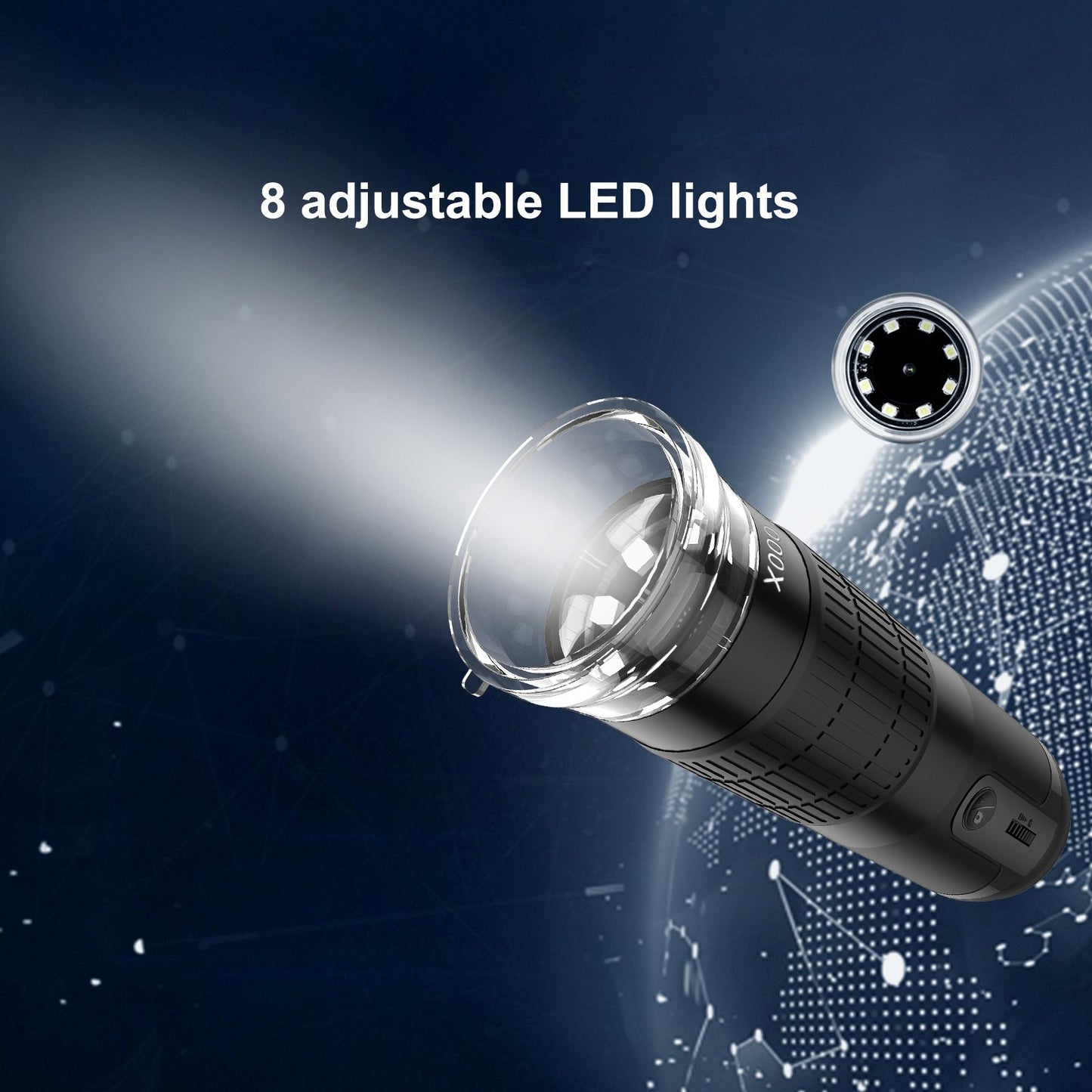 F290 WiFi Digital Microscope 50-1000X Magnification Portable Mini Microscope for Hardware Detection, Circuit Soldering, Jewelry Inspection