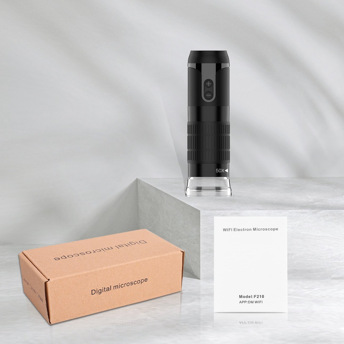 F290 WiFi Digital Microscope 50-1000X Magnification Portable Mini Microscope for Hardware Detection, Circuit Soldering, Jewelry Inspection