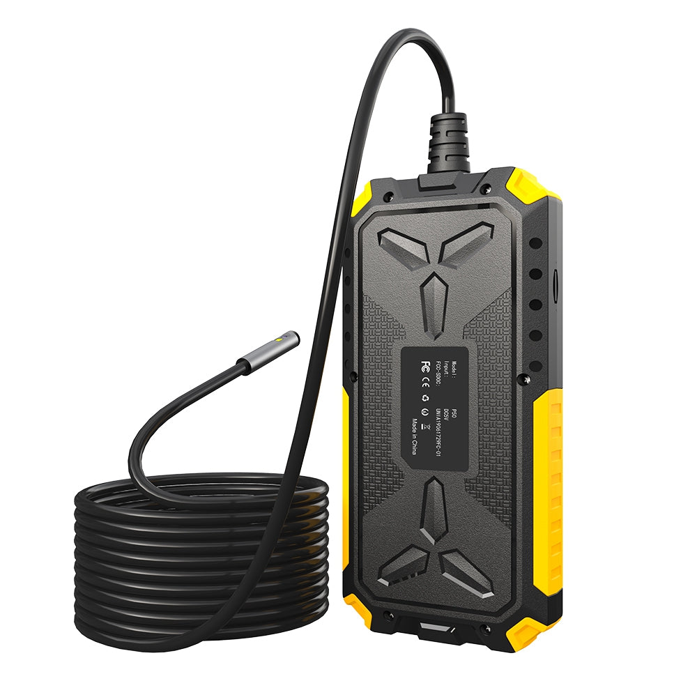 P50 2m Hard Wire 4.5 inch Screen Industrial Endoscope Portable HD 8mm Dual Lens Waterproof Pipe Inspection Camera