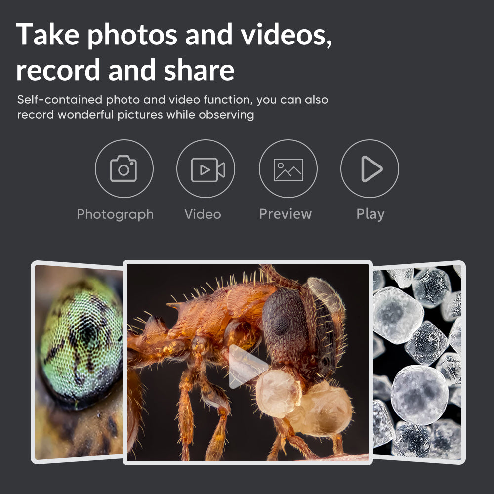 Apexel MS008 Handheld Portable Digital Microscope Electronic Magnifier Camera with HD 2-Inch Screen