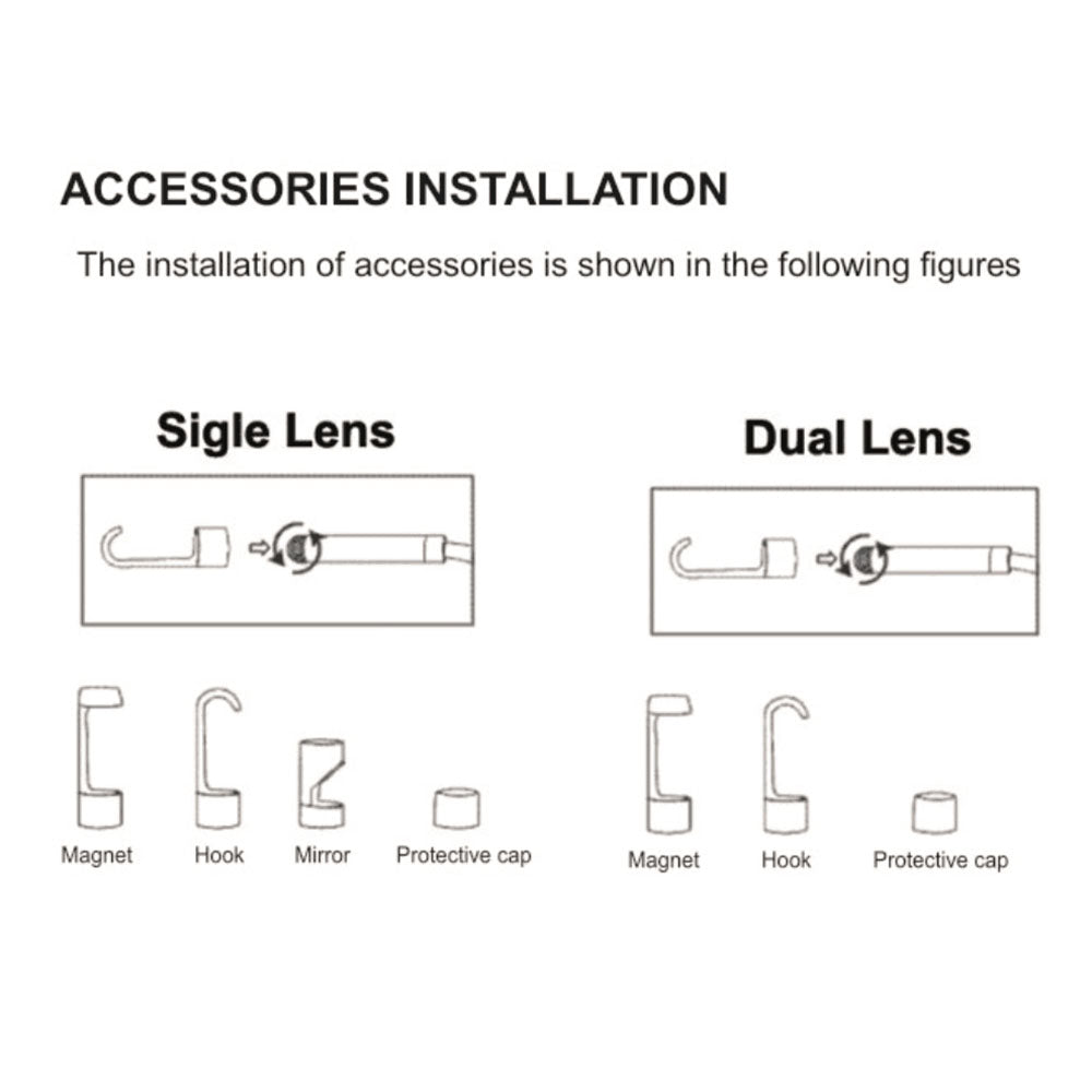 M50 2m Hard Wire Industrial Endoscope Inspection Camera 5.5mm Len 5inch IPS Screen 6-LED Borescope - Blue