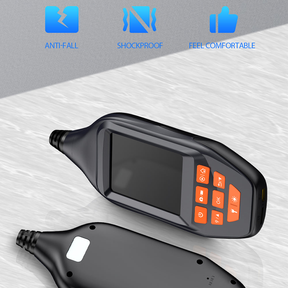 M30 2m Wire 5mm Dual-Lens 3inch Screen Endoscope Camera 7-LED Waterproof Industrial Borescope Inspection Tool