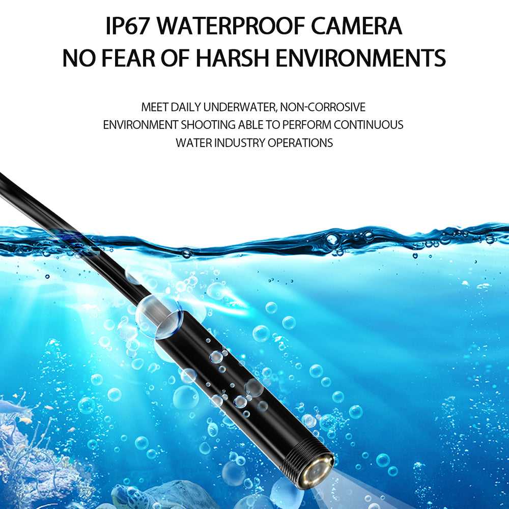 M30 2m Wire 1080P HD Borescope 7-LED Inspection Camera Endoscope with 8mm Dual Lens and 3inch Screen