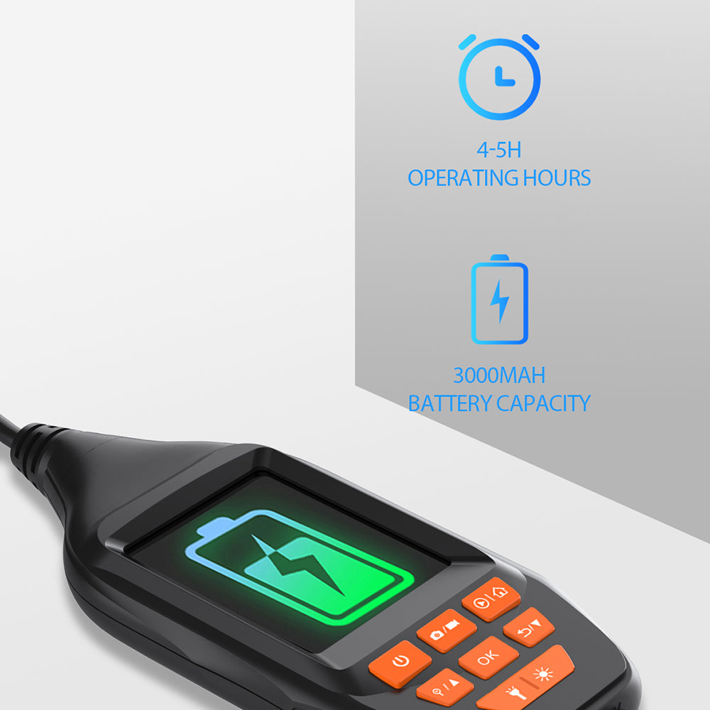 M30 2m Wire 1080P HD Borescope 7-LED Inspection Camera Endoscope with 8mm Dual Lens and 3inch Screen