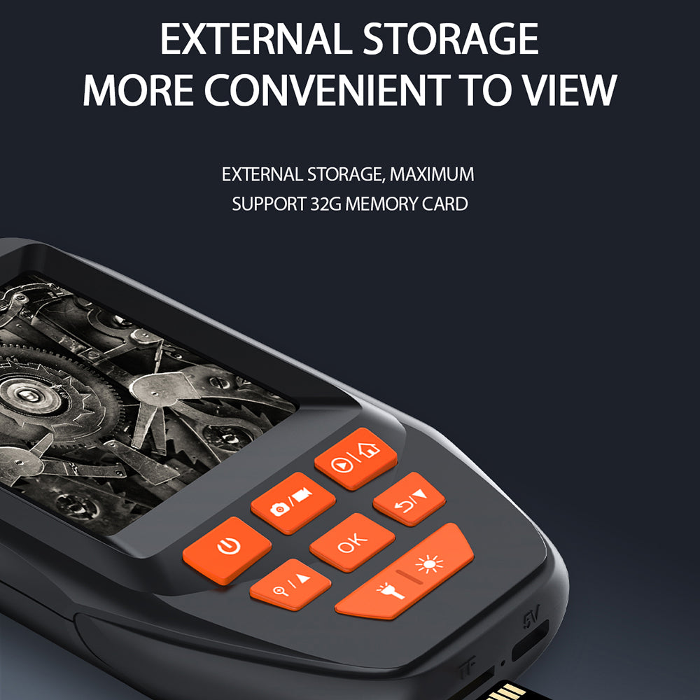 M30 5m Wire Pipe Sewer Inspection Camera 8mm Dual Lens 1080P Industrial Endoscope 3inch Screen Waterproof Borescope with 7 LED