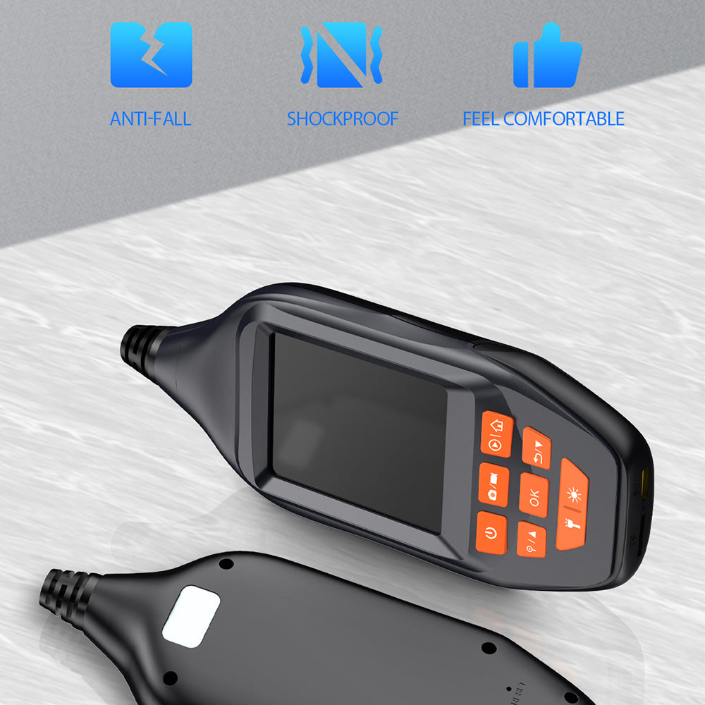 M30 10m Wire 8mm Dual-Lens Waterproof Industrial Borescope 3inch Screen 7-LED Endoscope Inspection Camera