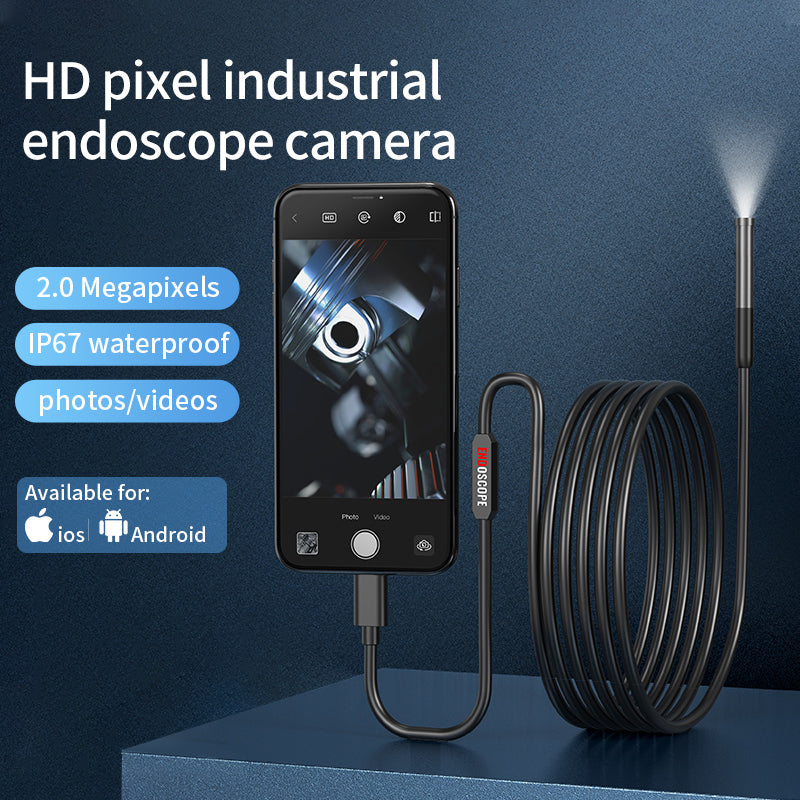 W300 3m Wire 8mm Lens Endoscope Camera IP67 Waterproof 1080P Borescope for iOS Android