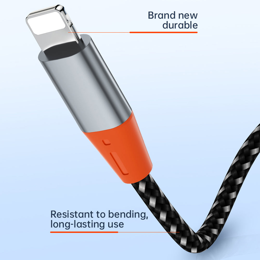 Wiwu YP06 1.2m Lightning Male to 3.5mm Male Audio Cable Aluminum Alloy + Nylon Braided Car Audio Cord