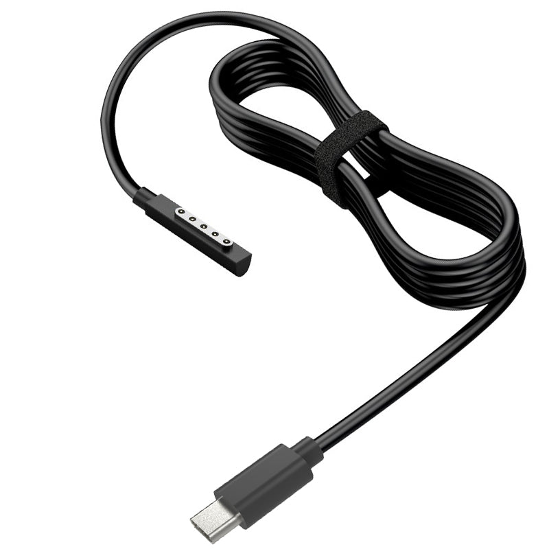 PD 65W Fast Charging Cable for for Microsoft Surface RT / Surface Pro 1 2 , Magnetic Type-C Cable Power Supply Wire