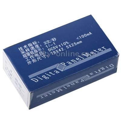 Digital DC 0-30V Voltage Panel Meter (Black)