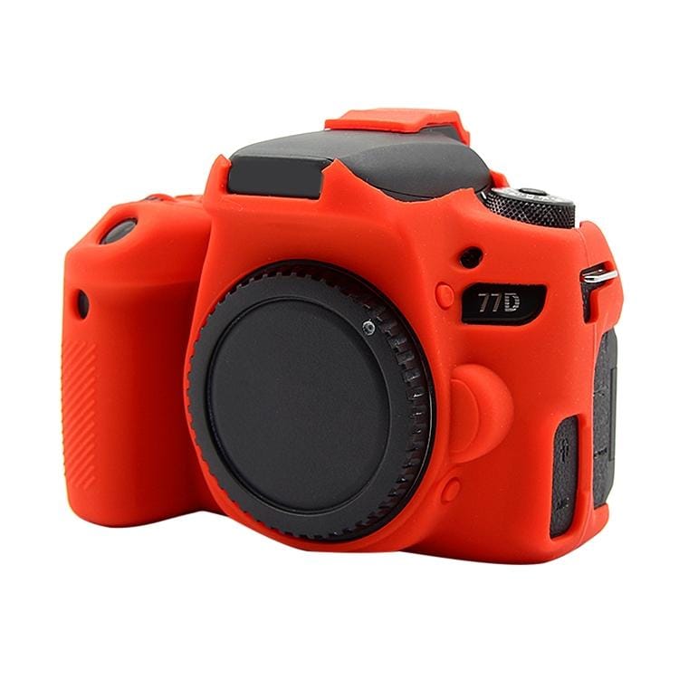 PULUZ Soft Silicone Protective Case for Canon EOS 77D (Red)