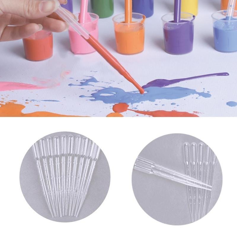 100 PCS Practical 3ml Plastic Dropper Disposable Scale Pasteurized Straw (3ml)