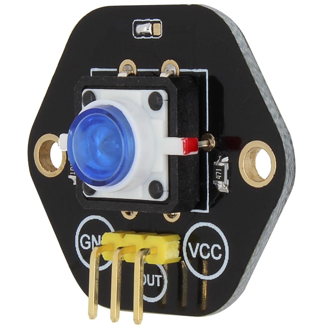 LandaTianrui LDTR-RM012 Button Switch Module with Blue LED Indicator Light for Arduino UNO / MEGA / Raspberry Pi / AVR / STM32 (Black)
