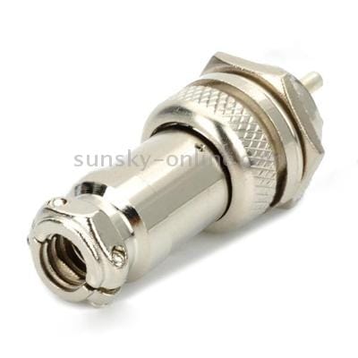 DIY 16mm 3-Pin GX16 Aviation Plug Socket Connector (Silver)
