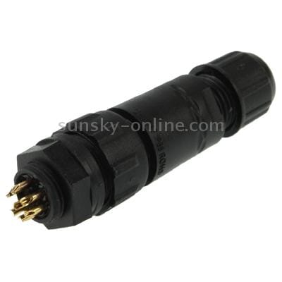 IP68 Shielded 7 Pin M14 Waterproof Connector, Cable Diameter: 2.5-7.5mm