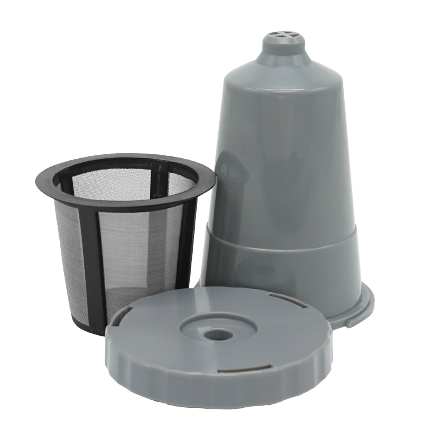 3x Reusable K Cups Refillable Pod Coffee Filters for Cafe Bar Gray