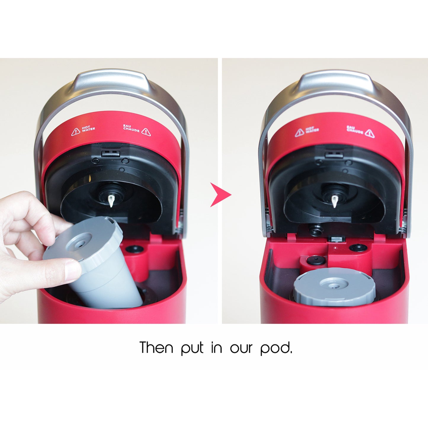 3x Reusable K Cups Refillable Pod Coffee Filters for Cafe Bar Brown