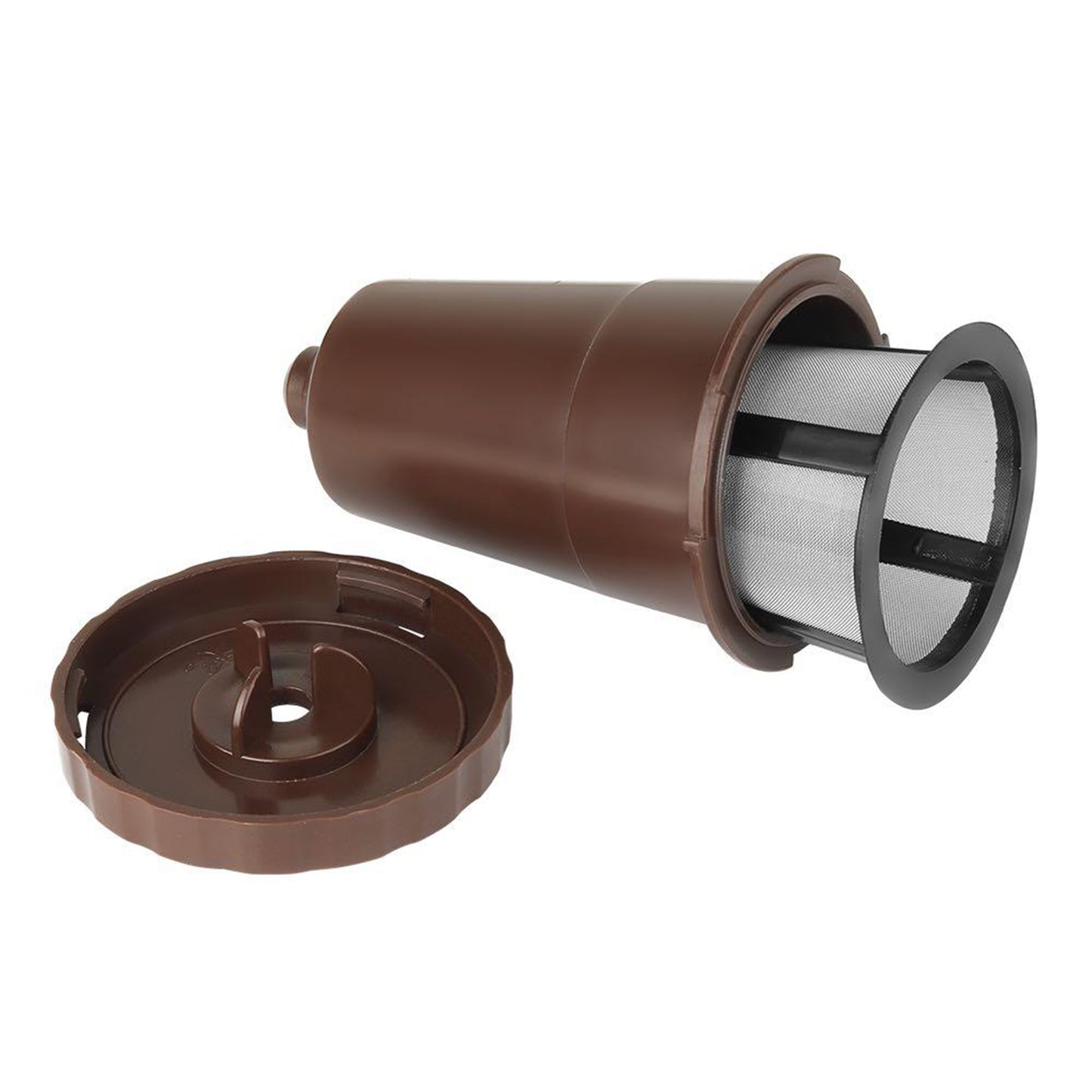 3x Reusable K Cups Refillable Pod Coffee Filters for Cafe Bar Brown