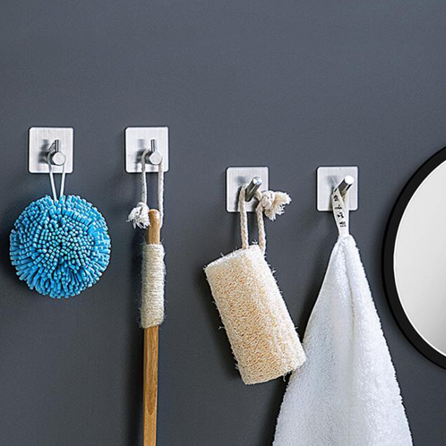 Sink Drain Rack Adhesive Sponge Holders Sponge Holder Shelf Silver Style 2