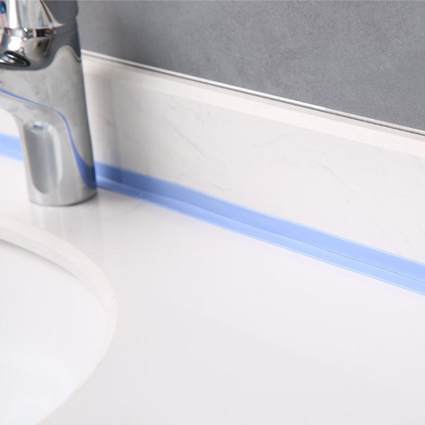 PVC Caulk Tape Self Adhesive Caulk Strip Sealing Tape Waterproof Grey