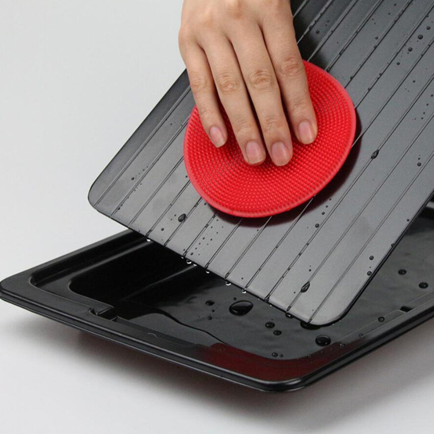 Aluminum Fast Defrosting Tray Thawing Plate Family Quick Thawing Frozen Meat 23x16.5x0.2cm