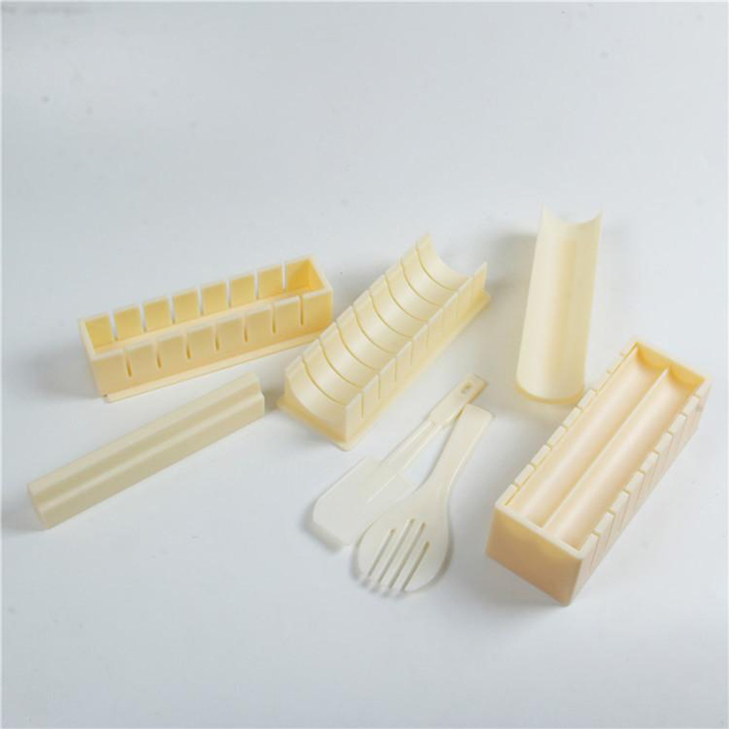 Sushi Making Kit Rice Roll Mold Making Sushi Tool for Kitchen Beige