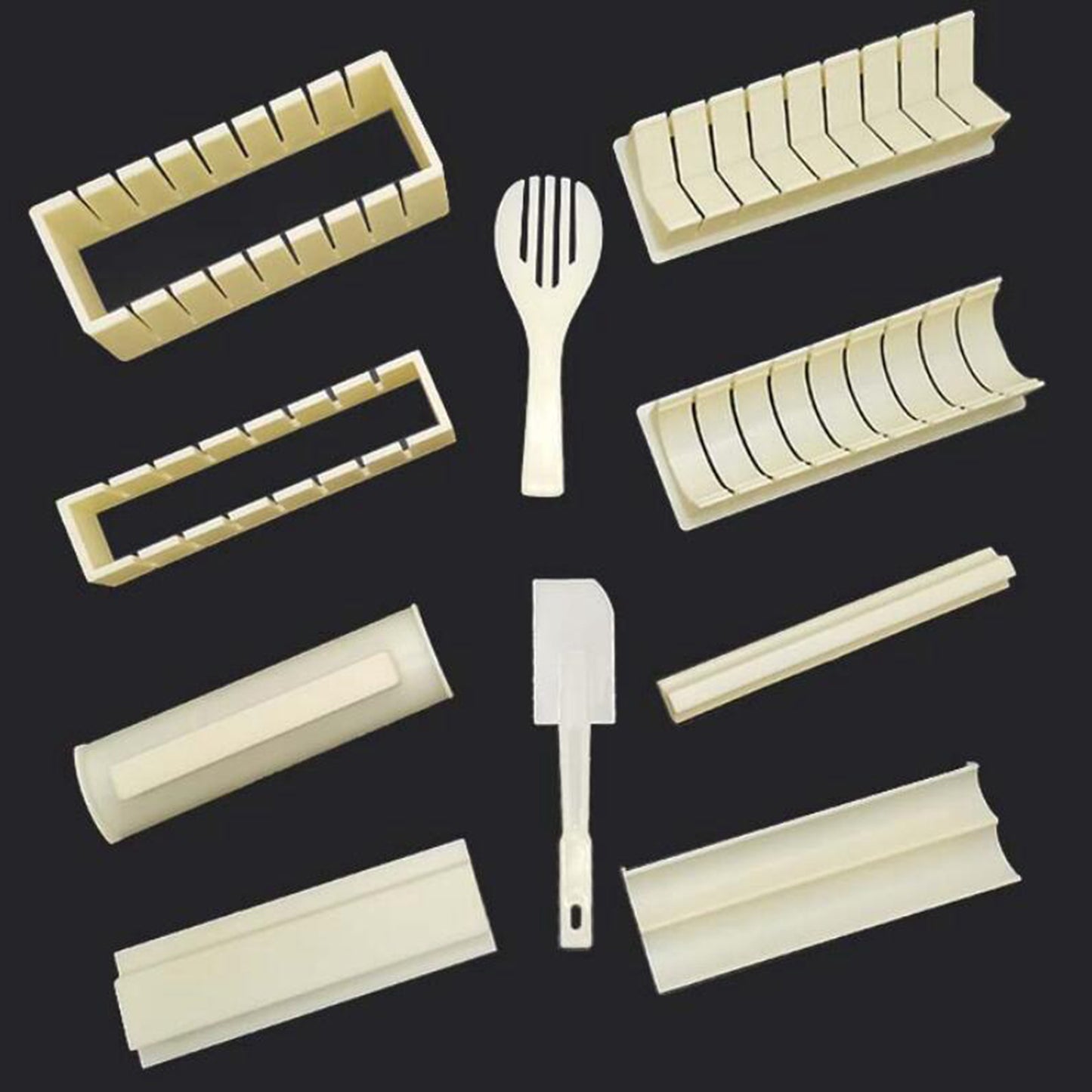 Sushi Making Kit Rice Roll Mold Making Sushi Tool for Kitchen Beige