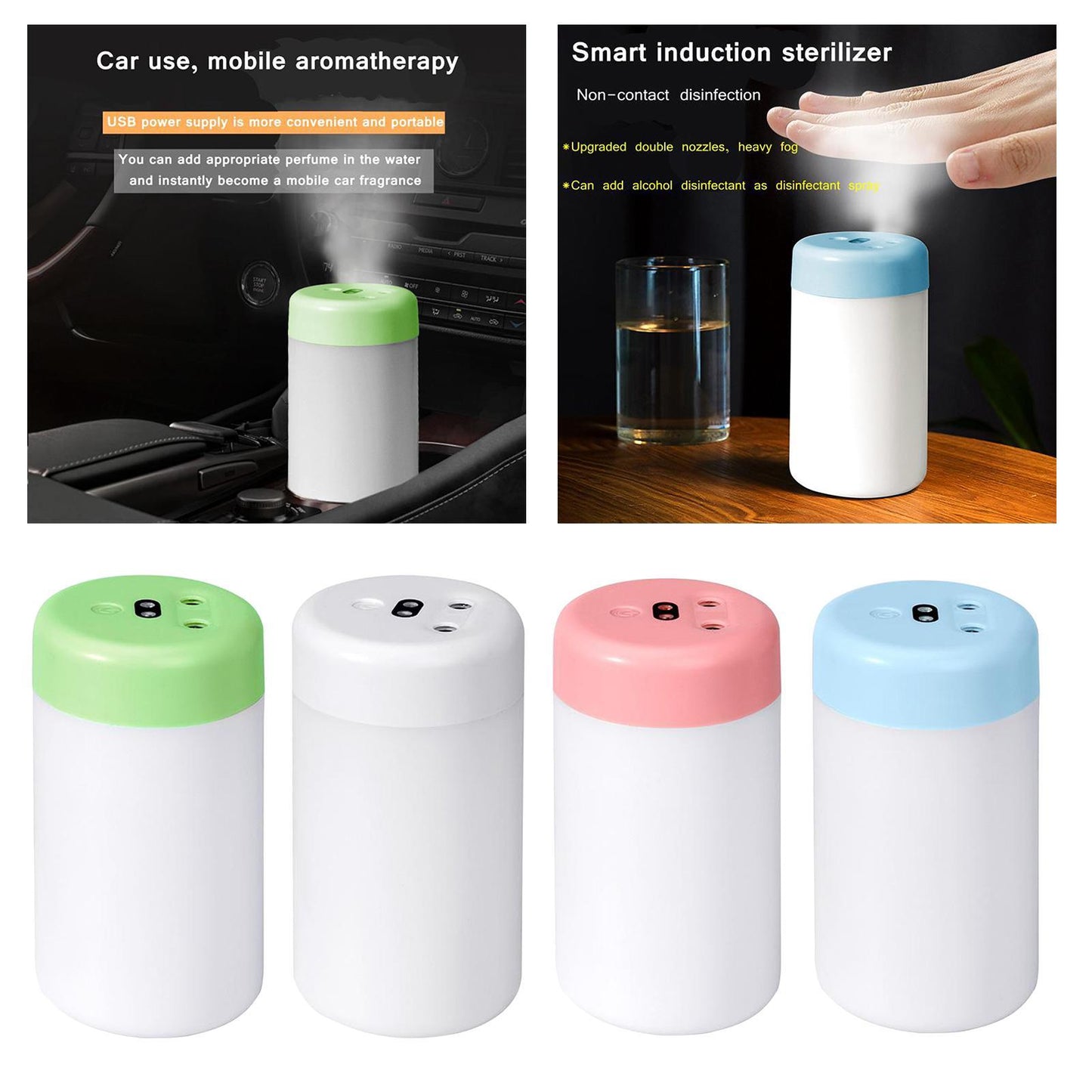 300ml Mini Humidifier USB Aroma Diffuser Air Humidifier Purifier White