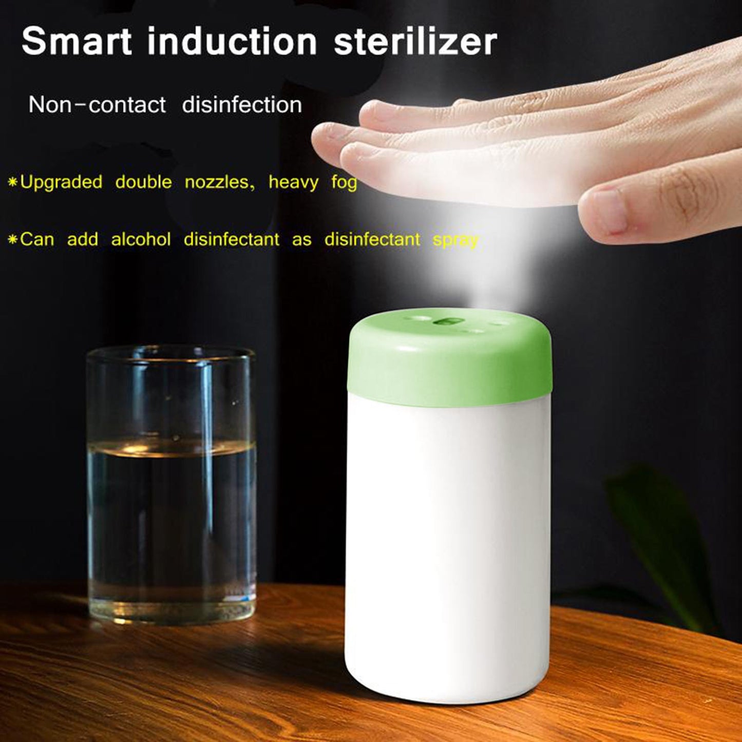 300ml Mini Humidifier USB Aroma Diffuser Air Humidifier Purifier Green