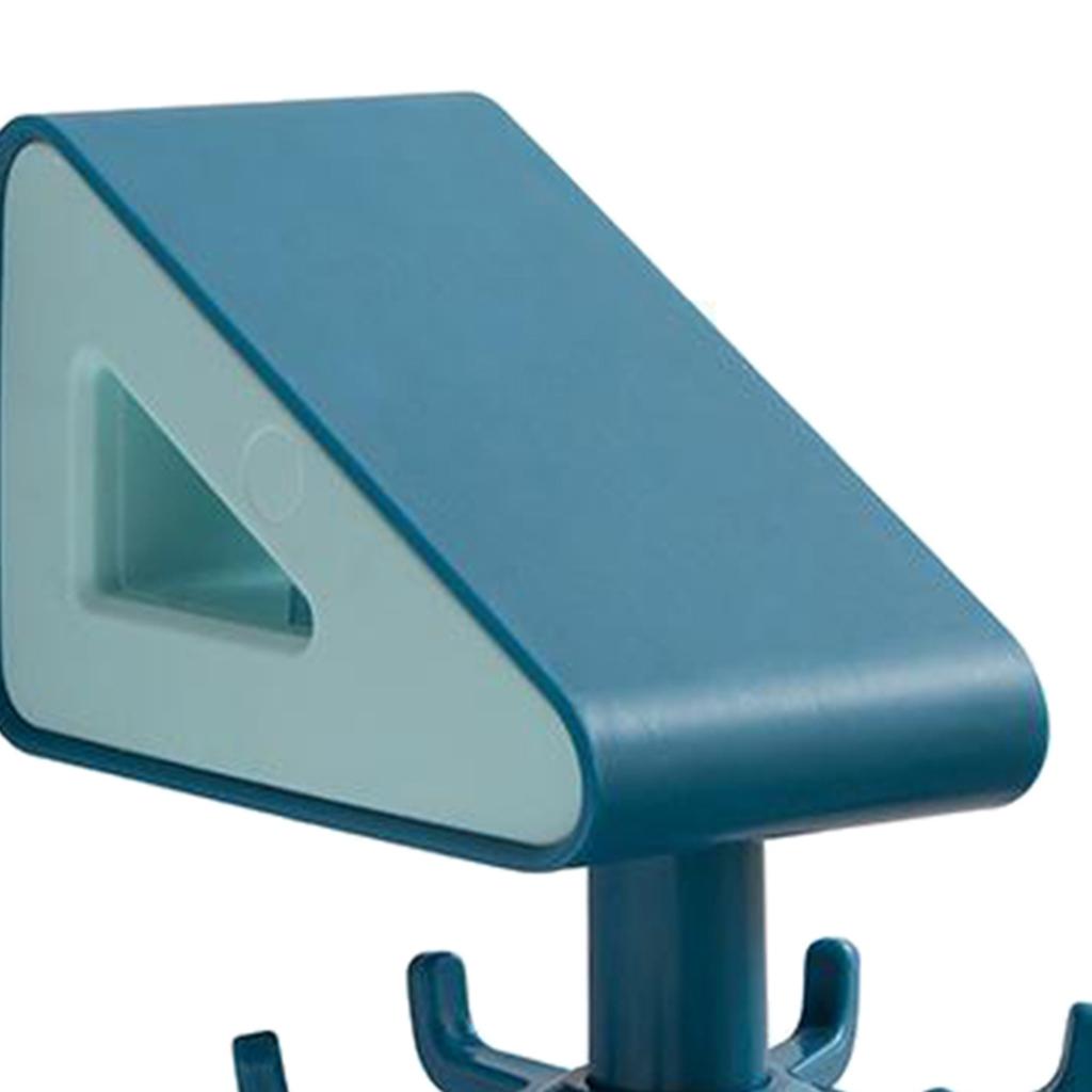 Wall Mounted Rotated Kitchen Utensil Rack Wall Hook Laundry Room dark blue