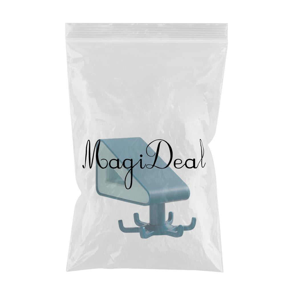 Wall Mounted Rotated Kitchen Utensil Rack Wall Hook Laundry Room dark blue