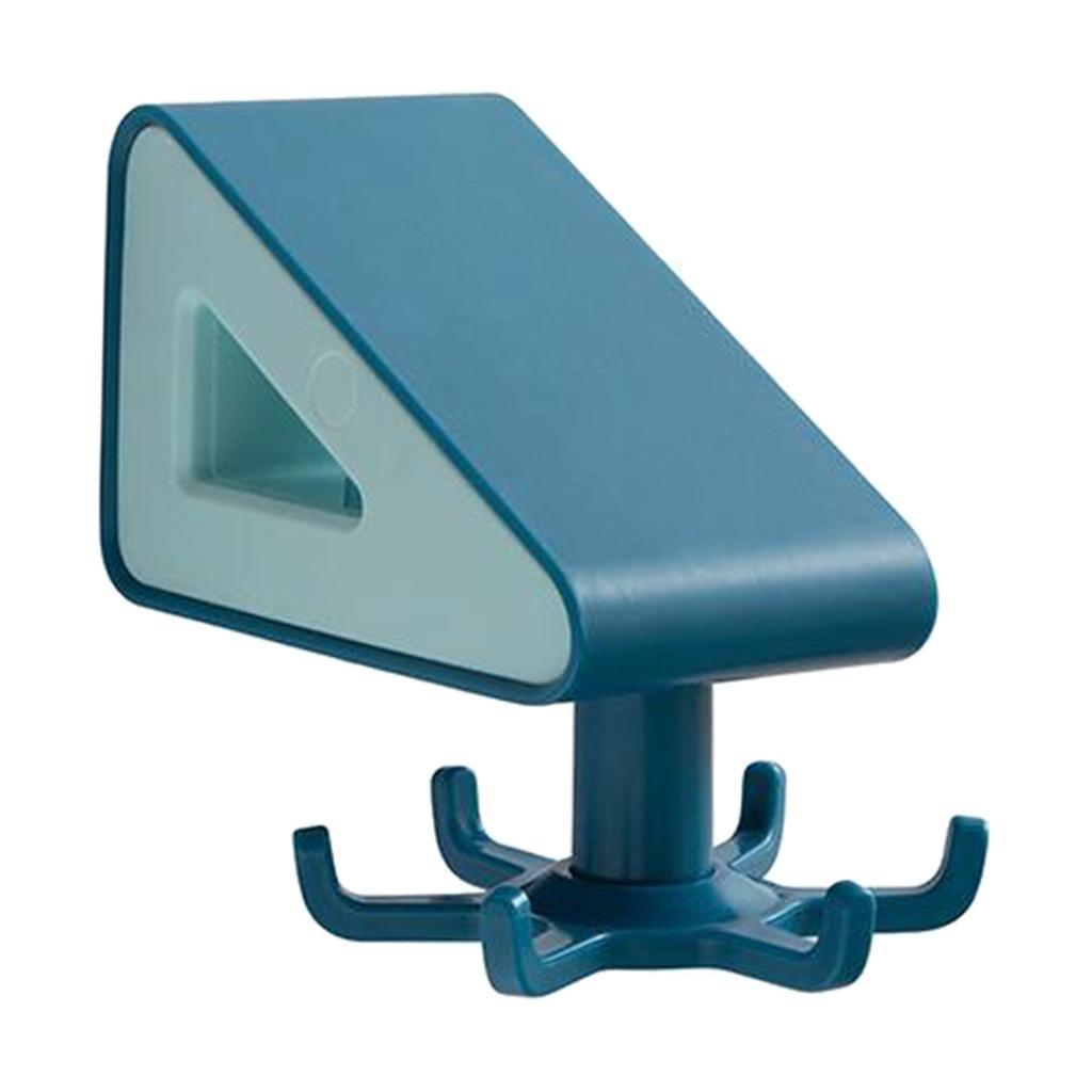 Wall Mounted Rotated Kitchen Utensil Rack Wall Hook Laundry Room dark blue