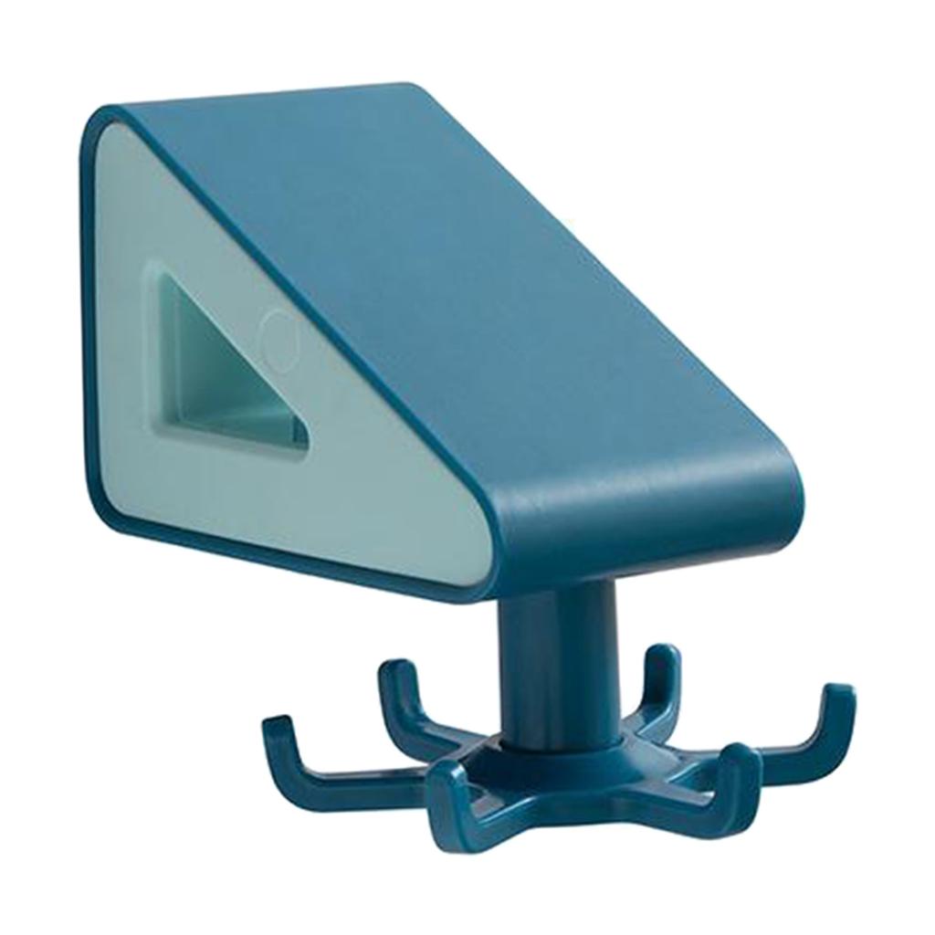 Wall Mounted Rotated Kitchen Utensil Rack Wall Hook Laundry Room dark blue