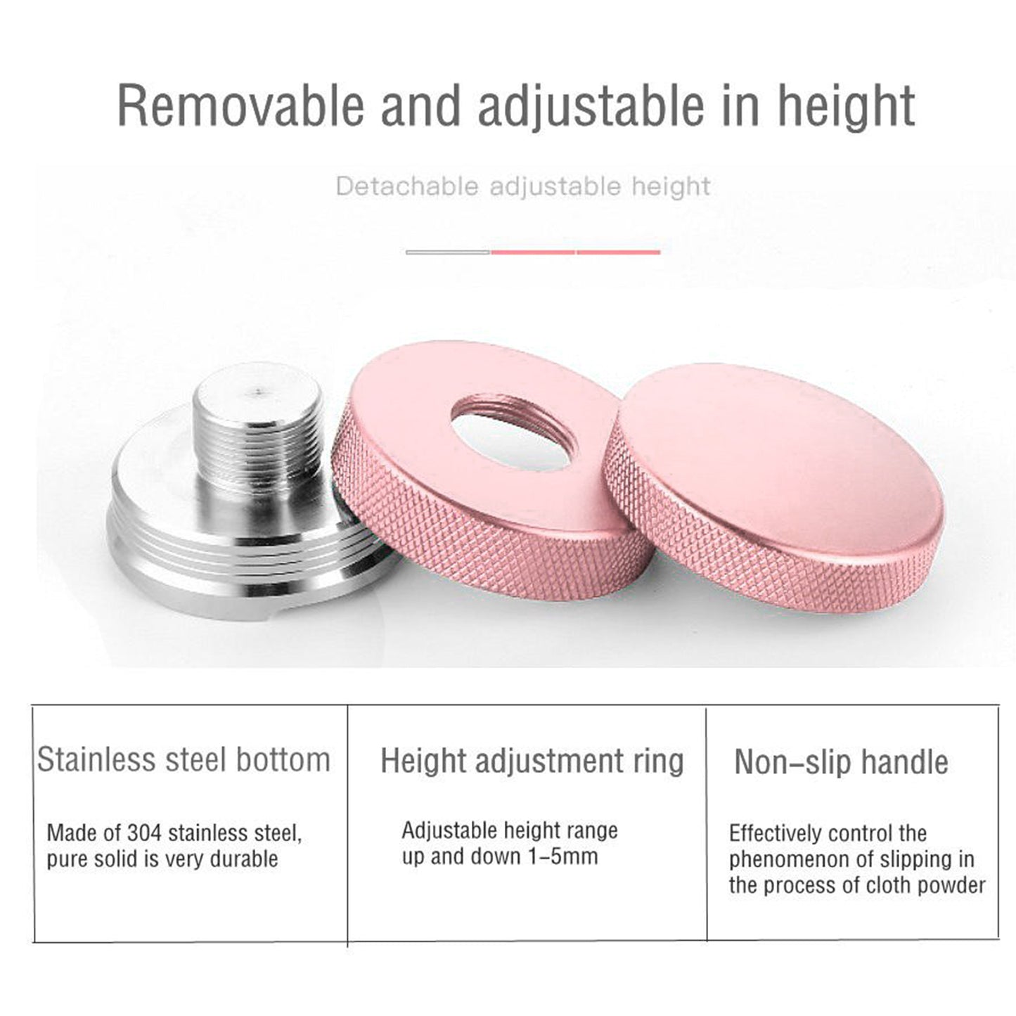 Coffee Distributor Leveler Tool Espresso Coffee Distribution Tamper 58mm Rose Gold