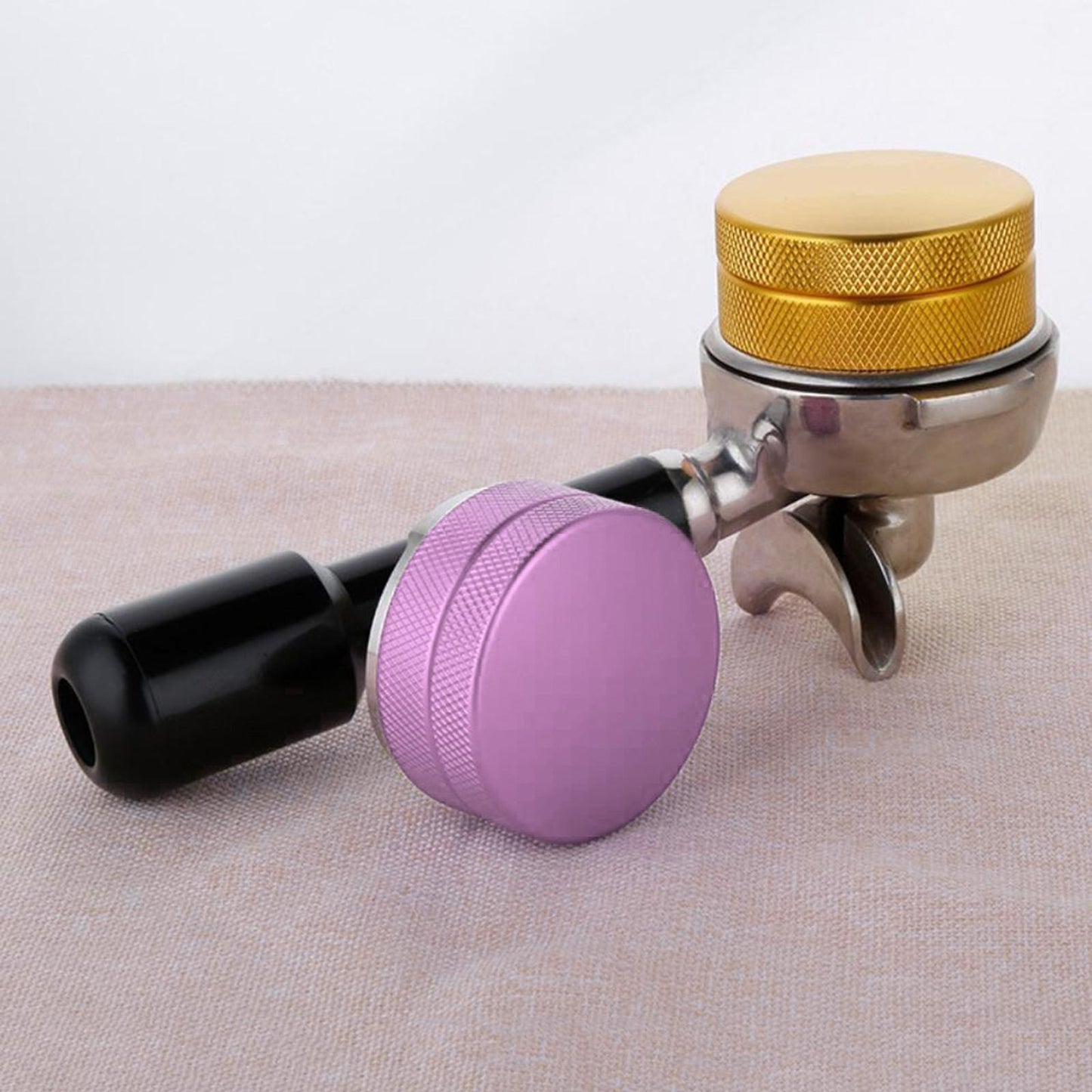 Coffee Distributor Leveler Tool Espresso Coffee Distribution Tamper 58mm Pink