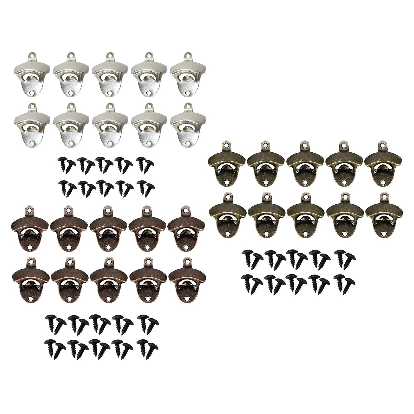 10pcs Wall Mounted Bottle Opener Bar Accessories Beer Opener for Home Bar Antique Copper