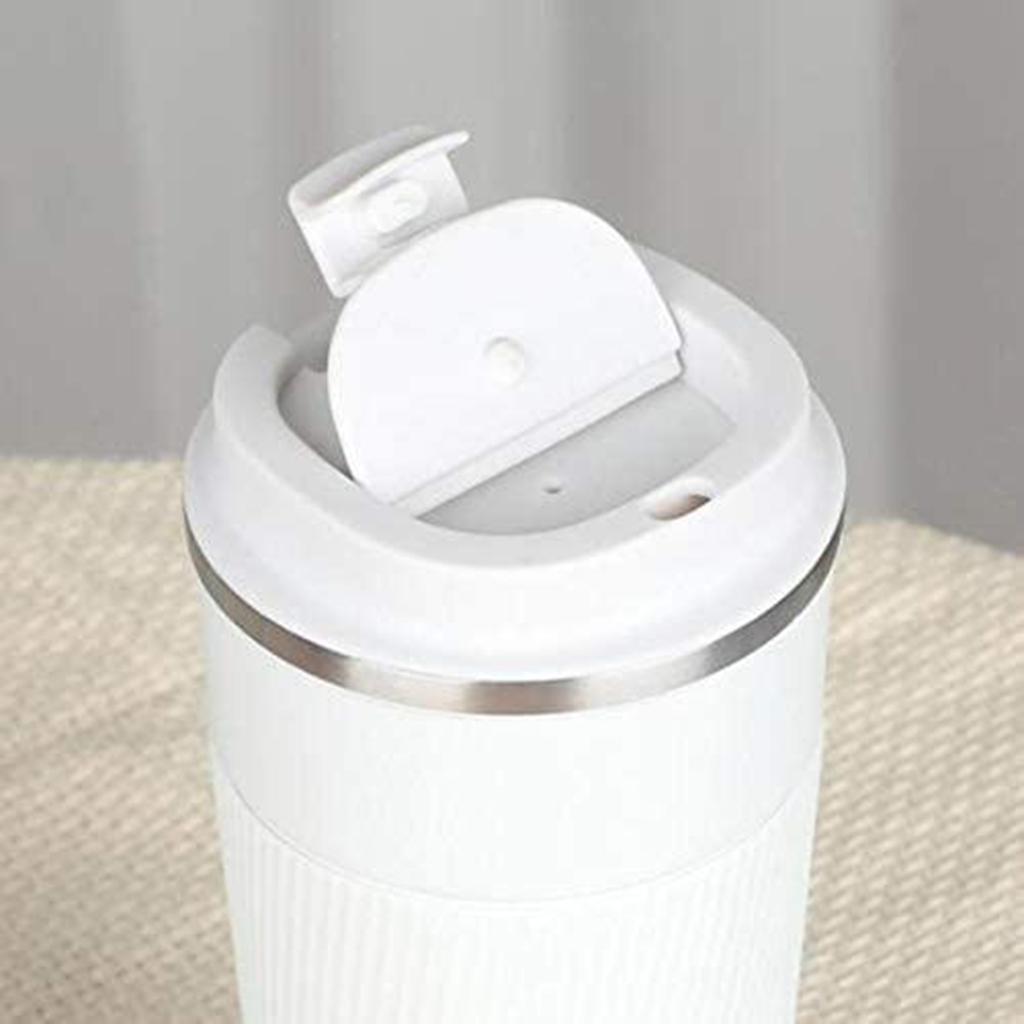 Coffee Mug Hot & Cold Beverage Drinks Leak-proof Travel Mug 380ml White