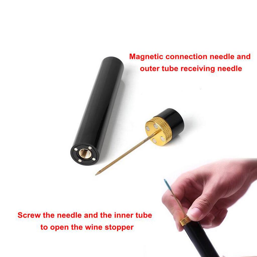 Creative Wine Air Pressure Opener Stainless Steel Pin Home Corkscrew Golden