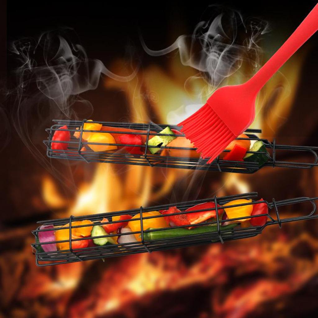 Grilling Baskets Non-Stick Grill Basket Grill Baskets for Vegetable,Onion Wood