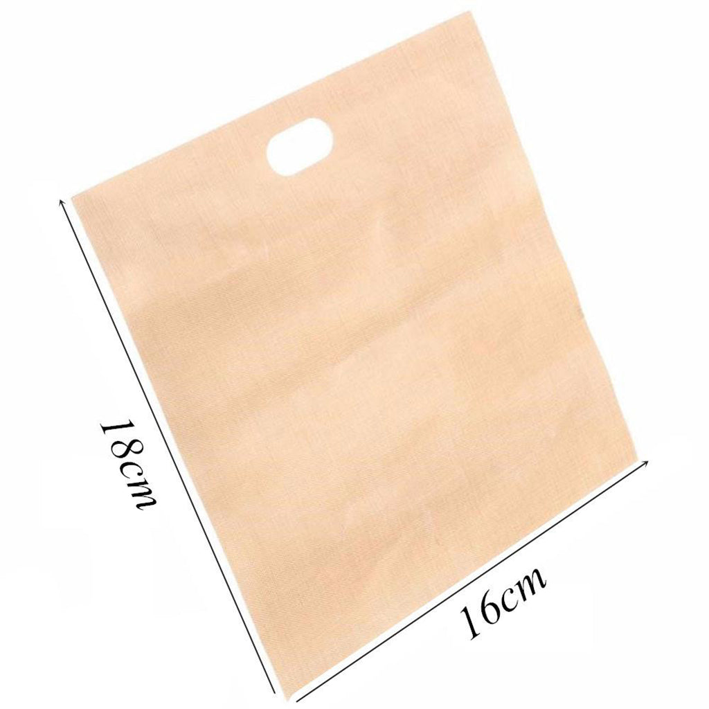 5x Non-Stick Heat Resistant Sandwich Toaster Bags Safe Reusable Pastry Bags 16x18cm